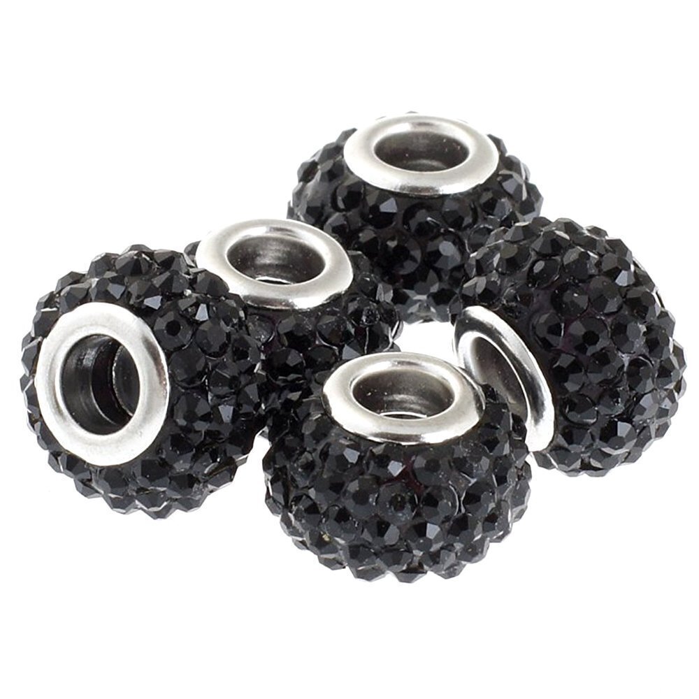 2447 Big Hole Large Crystal Slide Charm Beads fit European Charm Bracelet